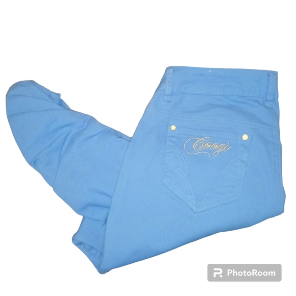 Vintage COOGI Y2K Woman's Blue With Scrunch Leg Jeans Size 14W - Picture 3 of 9